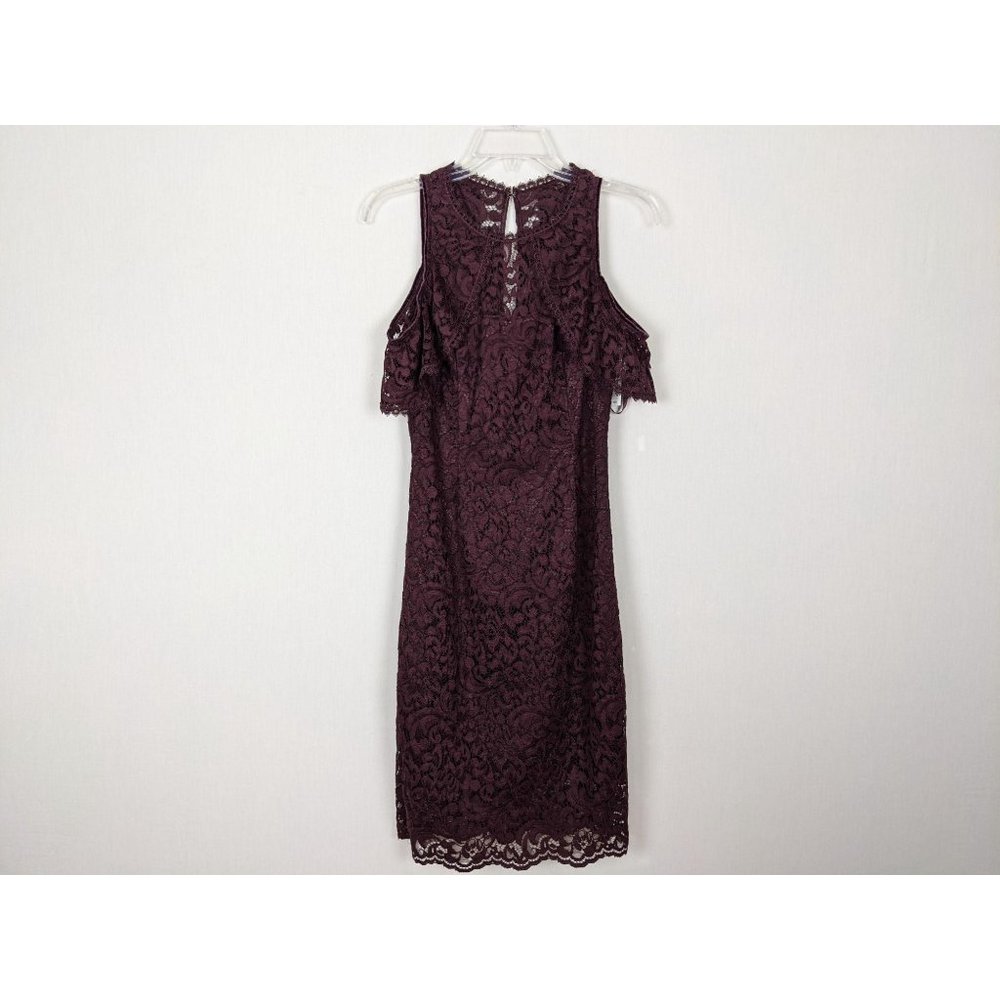 White House Black Market cold shoulder lace dress‎